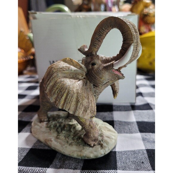 Vintage Ceramic Figurine Trunk UP Elephant - Picture 2 of 5